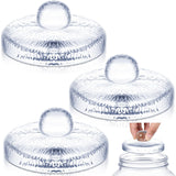 Tioncy 4 Pack (over 3.86 Inches) Heavy Glass Fermentation Weights with Grooved Handle for Large Wide Mouth Gallon Mason Jars Can