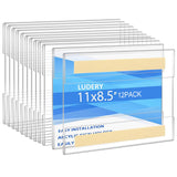 Acrylic Sign Holder 8.5 x 11 Inches Horizontal,Clear Plastic Wall Wall Frame Poster Paper Holder with Double Sided Tape for Offi