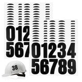 Yuomeaz 200 Pcs Number Stickers, 20 Sheets 1.5 in Black Vinyl Stick on Numbers, 0-9 Adhesive Waterproof Number Sticker for Helme