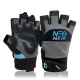 DEX FIT MG310 Mechanic Fingerless Gloves, Durable Reinforcements, Firm Grip, Comfort Fit, Touchscreen Compatible, Thin and Breat