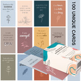 BRYTEFY 100 Empowering Affirmation Cards for Women, Daily Motivation with Thought-Provoking Questions, Mindfulness, Inspiration,