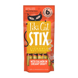 Tiki Cat Stix Mousse Treats, Single Serve Indulgent Lickable Treat or Dry Food Topper, with Salmon in Creamy Gravy, 3 oz. Pouch