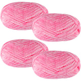 4 PCS 400g Soft Chenille Velvet Yarn for Crocheting and Knitting, Warm Yarn for Blanket, Hat, Scarf, Gloves, Slippers, Doll (Pin