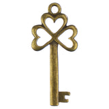 CleverDelights 2 Antique Bronze Skeleton Keys - 50 Pack - Art Craft Costume Steampunk Jewelry 2 Inch Key Charm