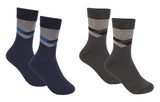 Men Warm Winter Socks Pack Of 2 Thick Wool Blend Thermal Crew Socks For Men | Soft & Cozy Simple Design Winter Wear | Assorted