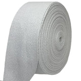 PAMIR TONG Light Gray Herringbone Twill Tape Ribbon 1 1/2 Inch - 20 Yards Roll, Natural Soft Cotton Binding Edge Trim for Tote B