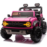24V Ride on Toy for Big Kids,Ford Bronco Raptor 2 Seater Elecrtic Car for Kids with Remote,Battery Powered Car 4 Wheels with Spr