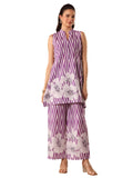 Libas Women'S Cotton Co-Ords Set (400867M_Purple