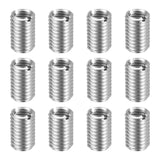 HARFINGTON 12pcs Thread Repair Inserts M10 x 1.5 Male to M8 x 1.25 Female Thread 15mm Long Stainless Steel Reducing Nuts Metric
