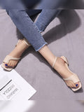 Shoetopia Solid One-Toe Cream Flat Sandals Or Women & Girls /Uk6,Cream,6,B0BZPTG8SC