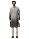 Manyavar Mens Light Blue Blended Cotton Kurtas