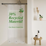 Recycled 5G PEVA Shower Curtain Liners with 3 Magnets, Water Proof 36 inch Narrow Plastic Shower Liner for Bathroom or Shower St