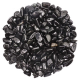 500 pcs Natural Chip Stone Beads, Black Obsidian Onyx 5-8 mm Irregular Gemstones Healing Crystal Loose Rocks Bead Hole Drilled f