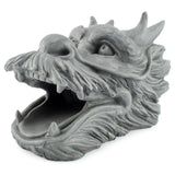Cornucopia Dragon Garden Downspout Sculpture; Splash Block Anchor for Downspout Extension