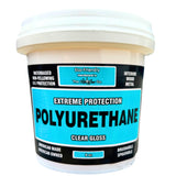 Crystalac Extreme Protection Water Based Polyurethane (Clear Gloss, 8oz Mini): Self Leveling, Non Yellowing, Brush or Spray, UV