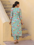 Gosriki Women'S Rayon Blend Straight Printed Kurta With Pant (Madikari Green-Gs_Xl_Green_X-Large),Green,,B0CYGLX8XM