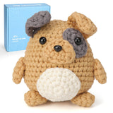 CrochetBox Crochet Kit for Beginners Adults - Pug Starters Crochet Kit, Beginners Crocheting Kitting for Adults Kids, Craft Gift