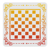 FINGERINSPIRE Modern Checkerboard Template 11.8x11.8inch Painting Chess Checkers Lined Gameboard Family Game Home Decor Gift Bes