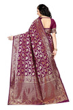 Sugathari Womens Banarasi Saree Pure Kanjivaram Silk Saree Soft New Ladies 2023 Design Wear Pattu Sarees Latest Cotton Party Sari Collections With Blouse Piece For Wedding Sadi (Sam Pari-164 Purple)