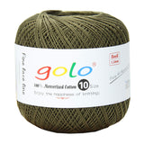 golo Brand Crochet Thread Size 10 Crochet Yarn for Crocheting Bronze 607