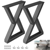 Y-CFHFC 16 Inch Metal Bench Coffee Table Legs, Heavy Duty End Table Legs, Black Side Table Legs for DIY Desk Chair Furniture Leg