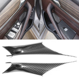 Jaronx Compatible with BMW 5 Series G30 G31 Door Handle Covers 2017-2022, Carbon Fiber Pattern Interior Door Pull Handle Covers