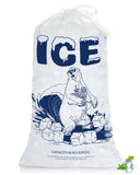 8lb Ice Bags with Drawstring - 50 Pack Heavy-Duty Reusable Plastic Ice Cube Bags for Freezer, Ice Storage, Camping, Coolers