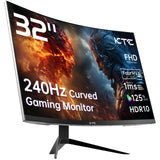 KTC 32 inch 240Hz Curved Gaming Monitor 1500R 1080P 125% sRGB 1ms, Freesync/G-sync HDR10,HDMI/DP/USB Ports VESA,Tilt Adjustable,