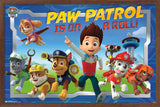 Trends International Nickelodeon Paw Patrol - Crew Wall Poster, 34L x 22.4W, Mahogany Framed Version