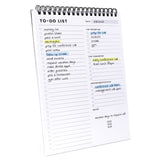 To Do List Notepad with Multiple Functional Sections, Spiral Daily Planner