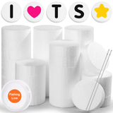 Acejoz 36Pcs Craft Foam Circles with Fishing Line and Needle, Round Polystyrene Discs 3 Inch Giant Letter Beads for Life Size Fr