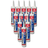 Red Devil 0846 Window & Door Siliconized Acrylic Caulk, White, 10.1 oz, Pack of 12