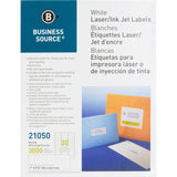 Business Source Mailing Laser Label, 1x25/8, 3000/PK, White