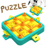 Dog Puzzle Toy Mental Stimulation - Level 3 in 1 Dogs Food Feeder Puzzle, Dog Treat Puzzle Feeder (Advanced-Blue Board)