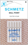 Schmetz 1714C Ball Point Jersey Machine Needles, Size 80/12, 5Pack