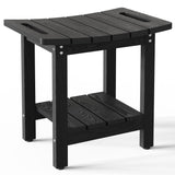 oridom HIPS Shower Benches for Inside Shower, Shower Stool with Space-Efficient Storage Shelf, Waterproof Shower Chair Seat for