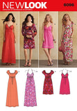 Simplicity New Look Pattern 6096 Misses Dresses with Length and Sleeve Variations Sizes 46810121416