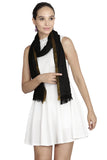 Fabseasons Cotton Viscose Self Checkered Design Super Soft & Scarf/Scarves, Shawl And Stoles For Women, Size 63 * 180 Cms