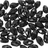 PATIKIL 8mm Faceted Glass Beads, 100 Pcs Black Bicone Birthstone Bead Vertical Hole for DIY Crafting Bracelet Necklace Jewelry M