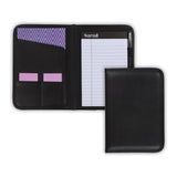Samsill Mini Professional Padfolio, Business Portfolio, Black, Includes 5x8 Writing Pad