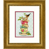 Dimensions 7065171 Gold Collection Stacked Tea Cups Advanced Counted Cross Stitch Kit, 18 Count White Aida, 7 x 5