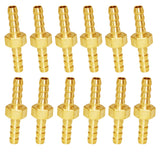 JoyTube Brass Hose Barb Fitting Metals Splicer Mender, 3/16 Barb Hose Union Fuel Gas Water Air (Pack of 50)