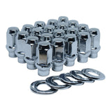 24 ET Conical Bulge Long Lug Nuts 1/220 with Center Washers 0.33 Shank 0.62 Dia 1.75 Length
