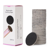 60pcs Replaceable Sandpaper Refill Discs for Electric Foot Callus Remover Hard Dry Dead Skin Remova(120 Grit 30pcs and 80 Grit 3