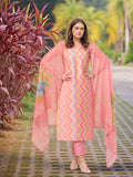 Anni Designer Women'S Rayon Viscose Straight Printed Kurta With Pant & Dupatta (Zaggu Pink-Vks01_M_Pink_Medium),Pink,M,,,