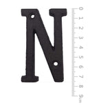 BetLight House Address Letters- 3 Inch High Innovative Wrought Iron Numbers, Vintage Nail on Die Cast Mailbox Letters,Letter N