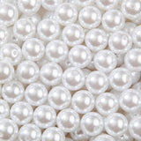 BERMRO 16mm White Pearl Beads 100pcs White Bubblegum Bead Focal Space Beadable Pearl Beads for for Bracelet Necklace Earring Jew
