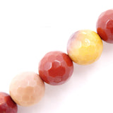 Malahill Faceted Gemstone Beads for Jewelry Making, Sold per Bag 5 Strands Inside (mookaite, 6mm)