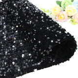 FOTSHARER Black Sequin Fabric by The Yard 1 Yard Velvet Fabric for Sewing Flip Sequins Material Sparkle Sequence Fabric Stretch