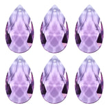 PATIKIL K9 Crystal Pendants Teardrop Beads, 6 Pack 38mm Chandelier Prisms Parts Hanging Beads DIY Lamp for Arts Crafts Decoratio